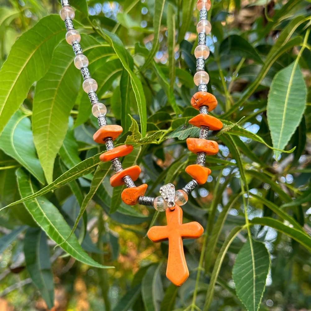orange crackle cross so soft and fashionable